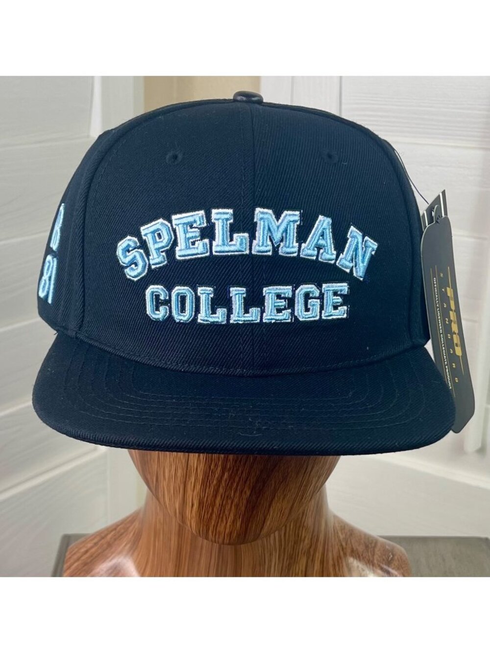 Pro Standard HBCU Spelman College Black Wool Blend Embroidered Snapback Hat, NWT